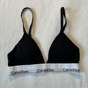 Calvin Klein Black and White Triangle Bralette